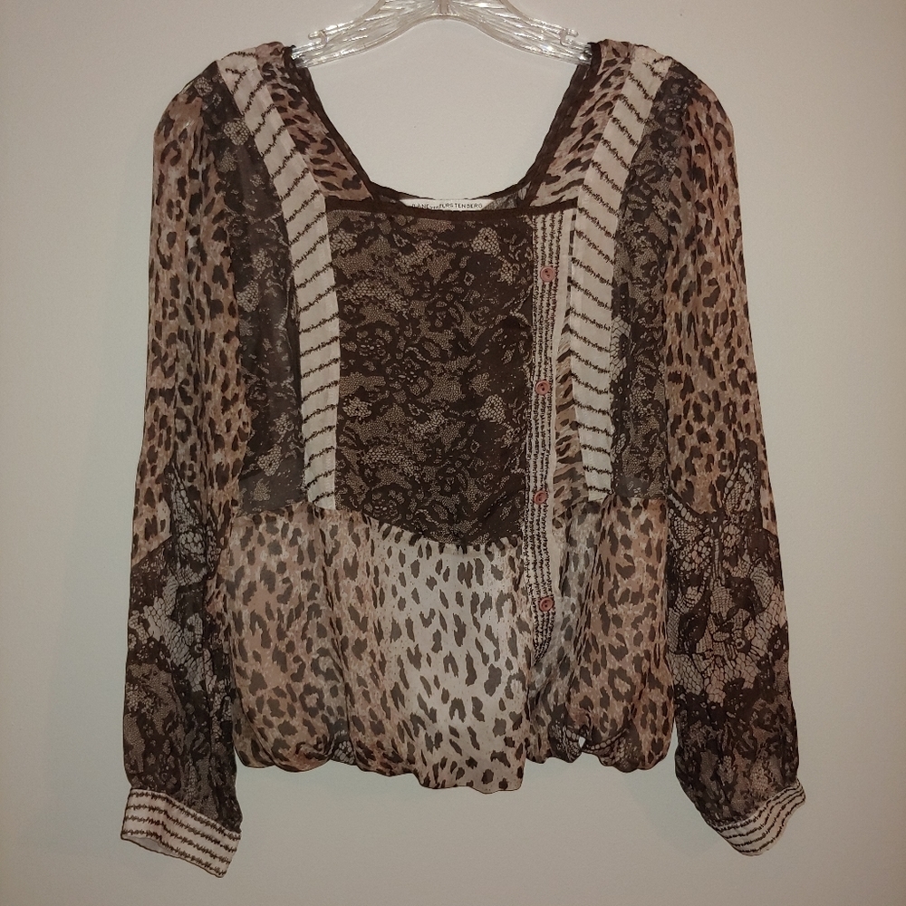 DIANE VON FURSTENBERG Sheer Blouse